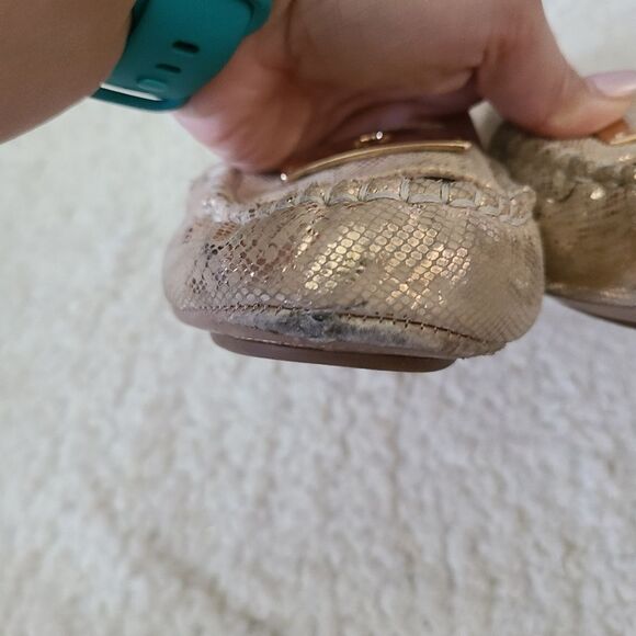 Vionic Sydney metallic gold snake print mock driving loafer size 8 - Picture 5 of 10